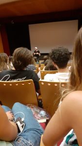 Alunos no Teatro Miguel Franco na conversa com o realizador Miguel Mendes Gonçalves