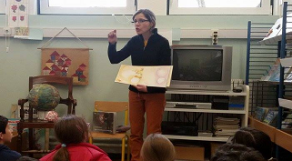 A escritora e ilustradora Nídia Nair visitou a Escola Branca