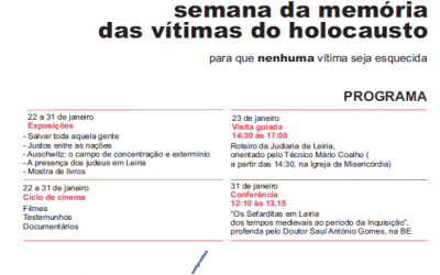 Programa da Semana em Memória das Vítimas do HolocaustoI EB 2,3 José Saraiva