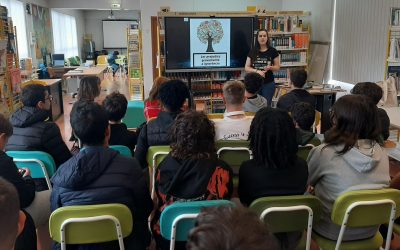 Booktuber na biblioteca da escola sede do AE D.Dinis
