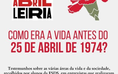 Como era a vida antes do 25 de abril? Testemunhos de familiares de alunos da E. S. Domingos Sequeira.